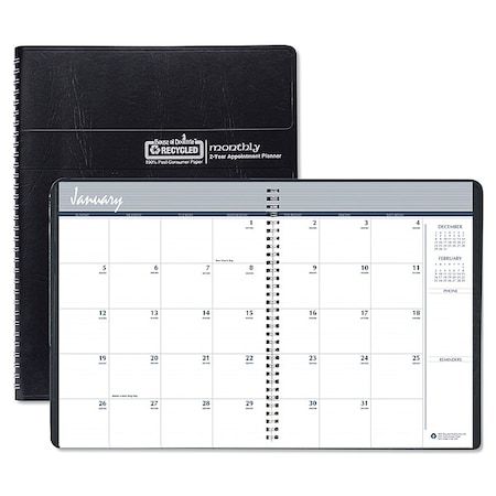 House Of Doolittle Recycled Two Year Monthly Planner with Expense Logs, 8.75 x 6.88, 24-Month: Jan 2025 to Dec 2026 2680-02