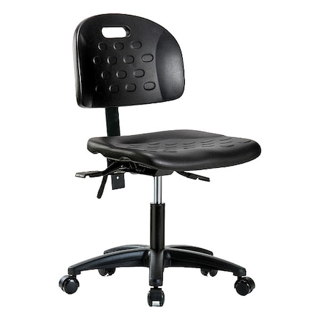 Zoro Select Ergonomic Chair Ergonomic Chair, No Arms, 17-1/4" to 22-1/2" Height, Polyurethane, Black BR-HPDHCH-RG-T1-A0-RC-BLK