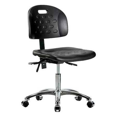 Zoro Select Ergonomic Chair Ergonomic Chair, No Arms, 17-3/4" to 23" Height, Vinyl, Black BR-HPDHCH-CR-T1-A0-CC-BLK