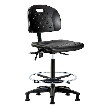 Zoro Select ESD Task Chair, No Arms, 24-1/4" to 34" Height, Black BR-HPHBCH-RG-T1-A0-CF-RG-BLK