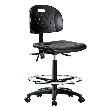 Zoro Select ESD Task Chair, No Arms, 24-1/4" to 34" Height, Black BR-HPHBCH-RG-T1-A0-CF-RC-BLK