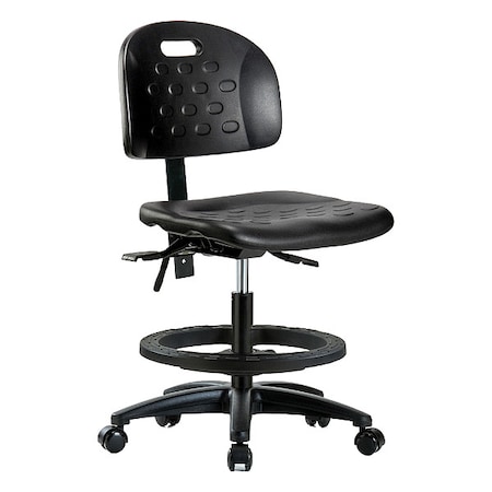 Zoro Select ESD Task Chair, No Arms, 19-3/4" to 27-1/2" Height, Black BR-HPMBCH-RG-T1-A0-BF-RC-BLK