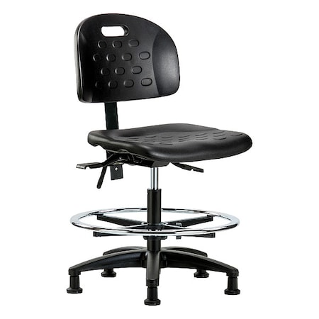Zoro Select ESD Task Chair, No Arms, 19-3/4" to 27-1/2" Height, Black BR-HPMBCH-RG-T1-A0-CF-RG-BLK