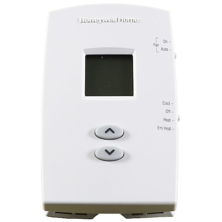 Honeywell Home Vertical Non-Programmable Thermostats, 2 H, 1 C, Hardwired/Battery, 20/30VAC TH1210DV1007/U