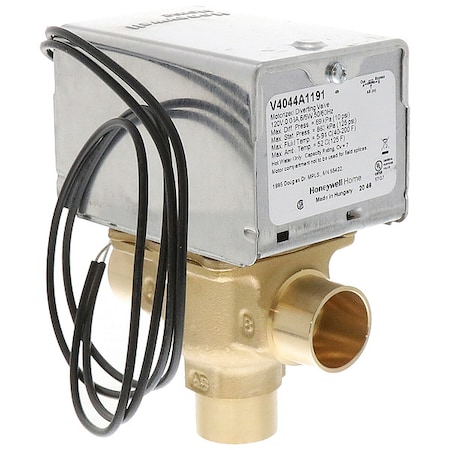 Honeywell Home DIVERTING VALVE 120/60, 3/4" SWEAT, 7CV, 10 PSI CLOSE-OFF V4044A1191