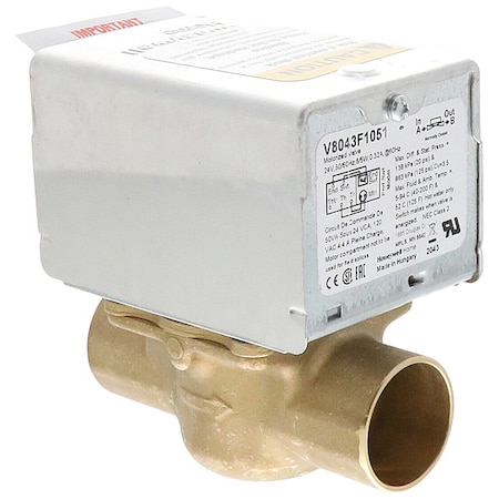 Honeywell Home Valve, Zone, 1 In, 3.5 Cv V8043F1051