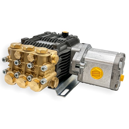 A.R. North America Pressure Plunger Pump, Forged Brass, Horizontal Hydraulic Drive, 4 gpm HYD-RK1520-PKG