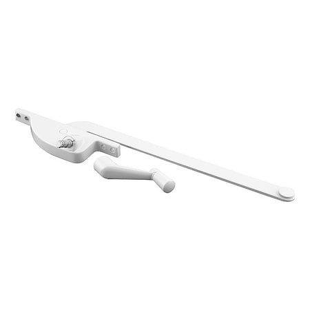 Primeline Tools 9 in., White Diecast, Casement Operator, Left Hand, Teardrop Type (Single Pack) H 3708