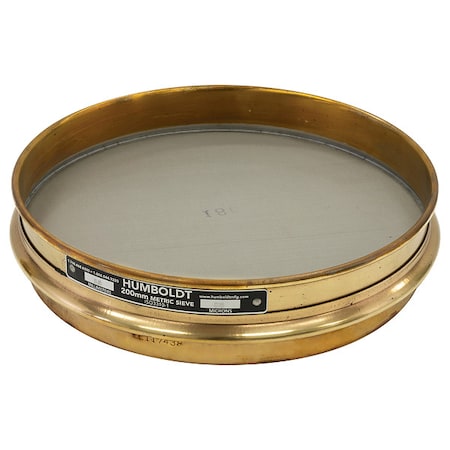 Humboldt Test Sieve, 200mm, Brass Frame, 80 micron 5JCH7