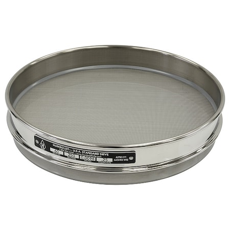 Humboldt Sieve, 8 in, SS Frame, SS Mesh, No. 60 5FWT3