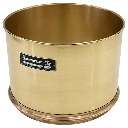 Humboldt Wet Washing Sieve, 12 In, No 200, 8 In Deep 5JCK3