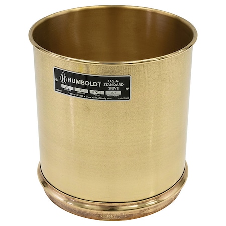 Humboldt Wet Washing Sieve, 8 In, No 200, 8 In Deep 5JCL0