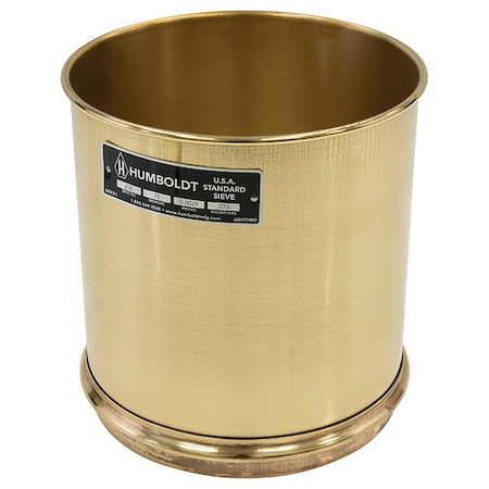 Humboldt Wet Washing Sieve, 8 In, No 200, 8 In Deep 5JCK9