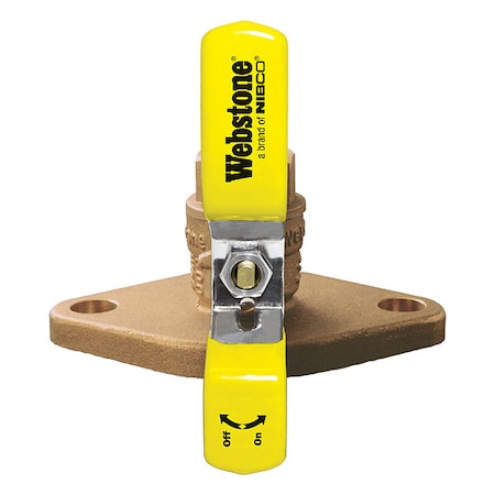 Webstone 2" Flanged 3-Way Brass Ball Valve 40407HV