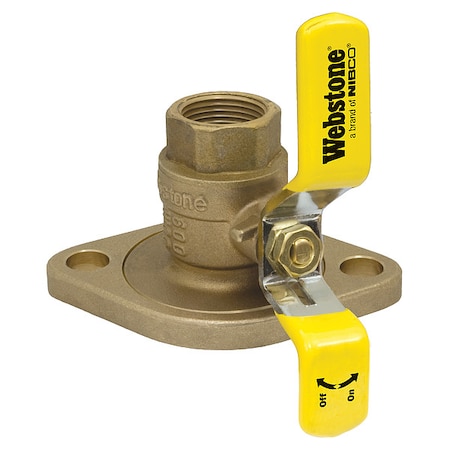 Webstone 3/4" Flanged 3-Way Brass Rotating Ball Valve 41403