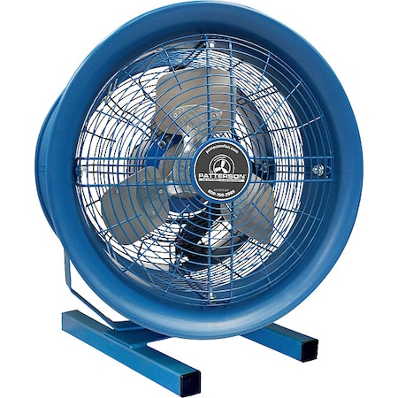 Patterson High Velocity Industrial Fan, Pedestal Mount, 34 in Blade Dia, 208 to 230/460V, 17,000 cfm H34B-PB