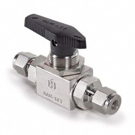 Ham-Let Manual 2-Way Ball Valve, Let-Lok, 316 SS H-6800-SS-L-6MM-PSS