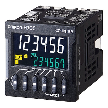 Omron Digital Counter/Tachometer, Screw CN, LCD H7CC-A