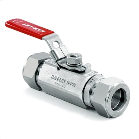 Ham-Let Manual 2-Way Ball Valve, Let-Lok, SS H-700-SS-L-8MM-T-LD