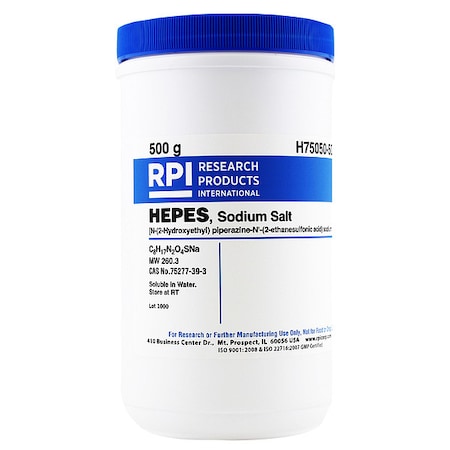 Rpi HEPES Sodium Salt, 500g H75050-500.0