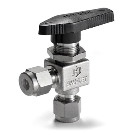 Ham-Let Manual 2-Way Ball Valve, Let-Lok, SS H-800S-SS-L-1/4-A