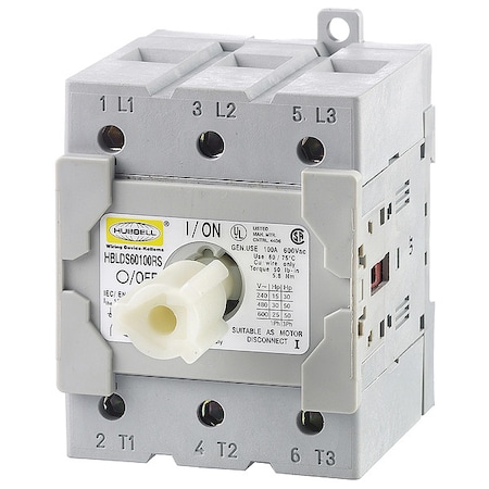 Hubbell Wiring Device-Kellems Replacement Switch Hubbell HBLDS60100RS