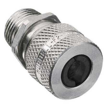 Hubbell Wiring Device-Kellems Liquid Tight Connector, 1/2 in., Black SHC1016