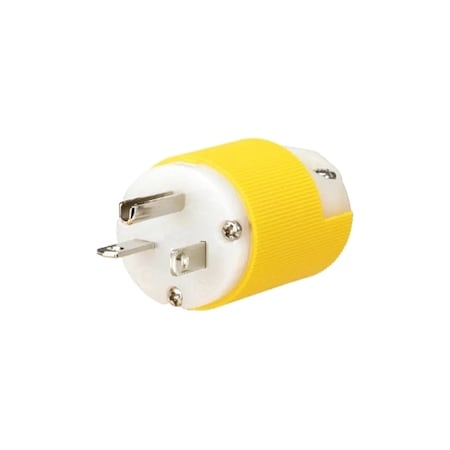 Hubbell Wiring Device-Kellems Straight Blade Plug, 5-20P, 20 A, 125V AC, 2 Pole, Spring Clamp Terminals, Grounded HBL53CM66CST