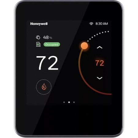 Honeywell Smart Thermostat, Black, Plastic, 4 1/2" H TC500