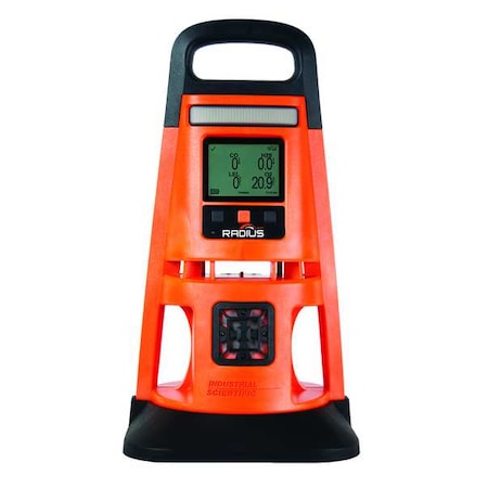 Industrial Scientific Radius BZ1 Multi-Gas Detector, IP66, Audible, Vibrating, Visual, LCD with Backlight BZ1-K1235R1111