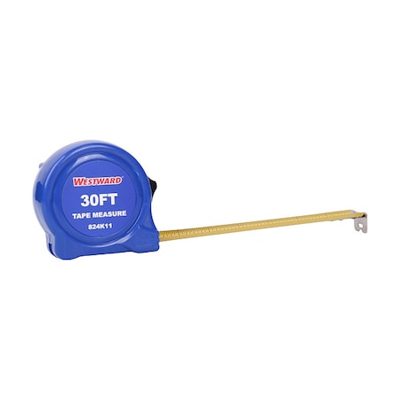 Westward Tape Measure, Steel, Blade 30 ft 824K11