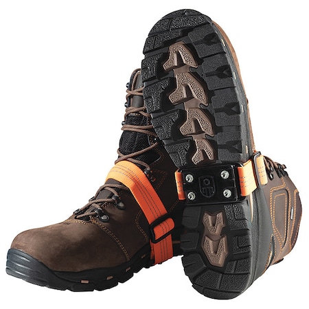 Impacto Traction Device, Mid-Sole Coverage, Pull-On, Steel, Stud, Fits Shoe Size Universal MIDCLEAT-100-00