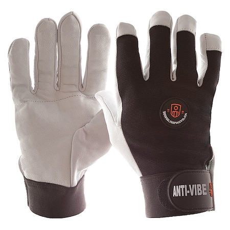 Impacto Anti-Vibration Gloves, M, Black/White, PR BG413M
