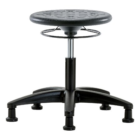 Zoro Select Stool, Polyurethane, Black, 15 1/2 in to 20 1/2 in Seat Height IPDHSO-RG-RG-BLK