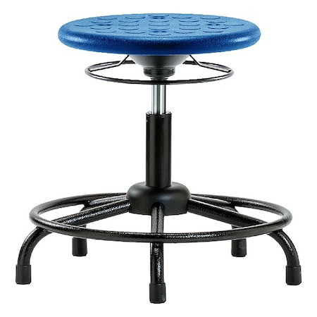 Zoro Select Stool, Polyurethane, Blue, 18 in to 23 in Seat Height IPDHSO-RT-RG-BLU