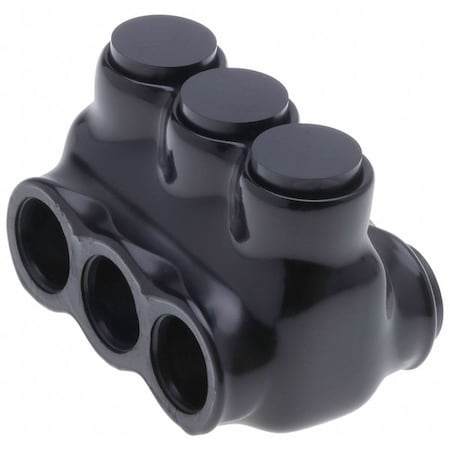 Polaris Wire Connector, 3 Port, Black, Plastisol Insulation IPLD1/0-3B