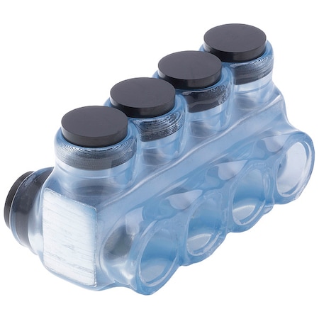 Polaris Wire Connector, 4 Port, Clear, Plastisol Insulation IPLD1/0-4CB