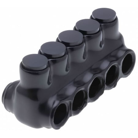 Polaris Wire Connector, 5 Port, Black, Plastisol Insulation IPLD1/0-5B