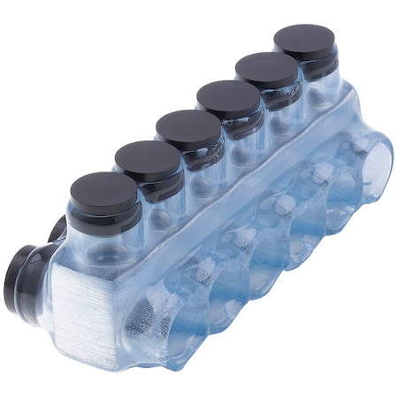 Polaris Wire Connector, 6 Port, Clear, Plastisol Insulation IPLD1/0-6CB