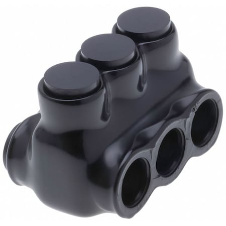 Polaris Wire Connector, 3 Port, Black, Plastisol Insulation IPLD2-3B