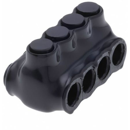 Polaris Wire Connector, 4 Port, Black, Plastisol Insulation IPLD2/0-4B