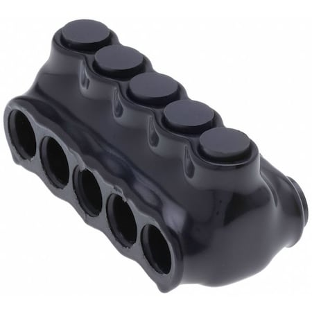 Polaris Wire Connector, 5 Port, Black, Plastisol Insulation IPLD2/0-5B