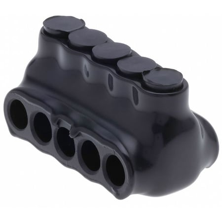 Polaris Wire Connector, 5 Port, Black, Plastisol Insulation IPLD4-5B