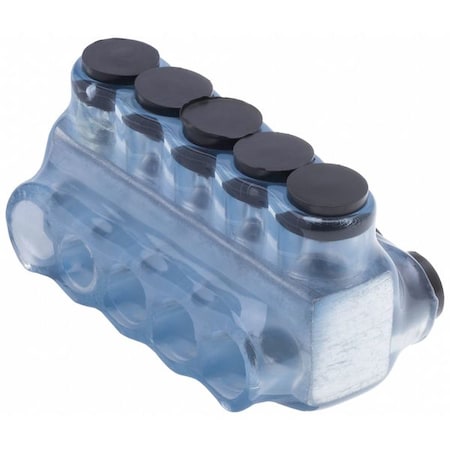Polaris Wire Connector, 5 Port, Clear, Plastisol Insulation IPLD4-5CB