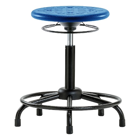 Zoro Select Stool, Polyurethane, Blue, 20 1/2 in to 28 1/2 in Seat Height IPMBSO-RT-RG-BLU