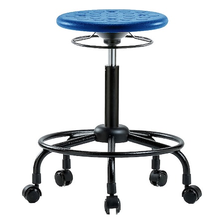 Zoro Select Stool, Polyurethane, Blue, 22 1/2 in to 30 1/2 in Seat Height IPMBSO-RT-RC-BLU