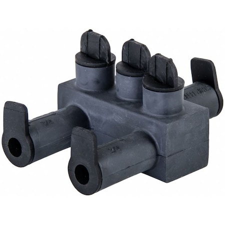 Polaris Wire Connector, 2 Port, Black, Santoprene Insulation ISPBO2/0B