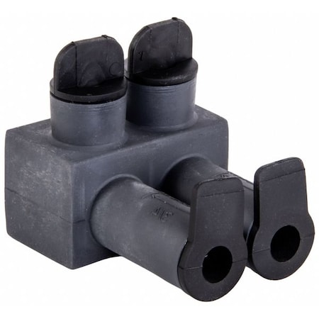 Polaris Wire Connector, 2 Port, Black, Santoprene Insulation ISPB2/0-2B