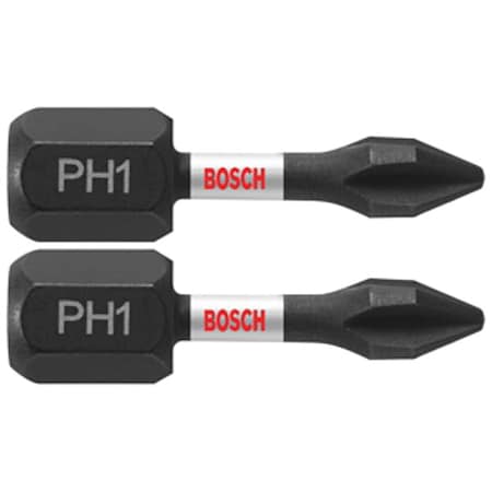 Bosch Impact Driver Bits, Phillips(R), #1, PK2 ITPH1102