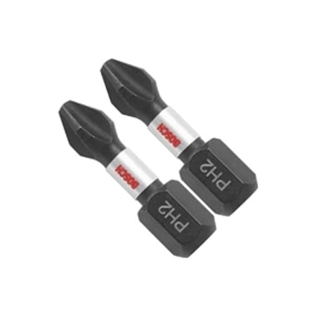 Bosch Impact Driver Bits, Phillips(R), #2, PK2 ITPH2102